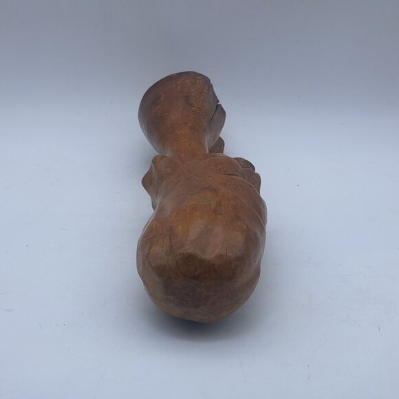 African Hardwood Woman Statue - Picture 6 of 11